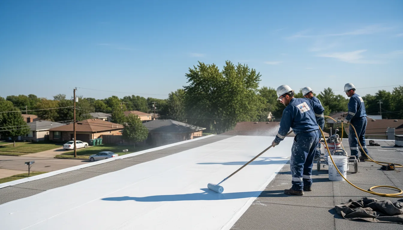 Commercial roof coating in Dewey, IL near me